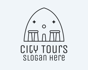 Sightseeing - Stonehenge Stone Monument logo design