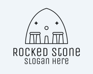 Stonehenge Stone Monument logo design