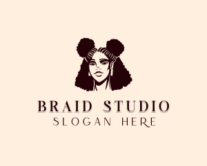 Braid - Woman Hairdresser Salon logo design