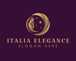 Beauty Elegant Moon logo design