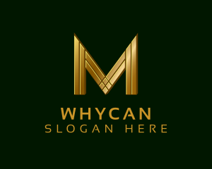 Finance Consulting - Modern Gold Letter M logo design