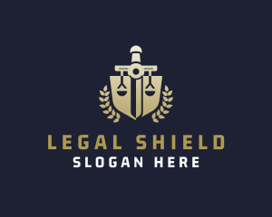 Defendant - Legal Sword Shield logo design