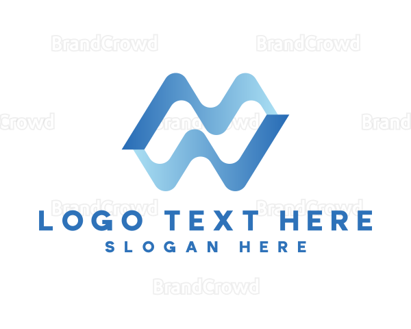 Digital Wave Media Letter N Logo
