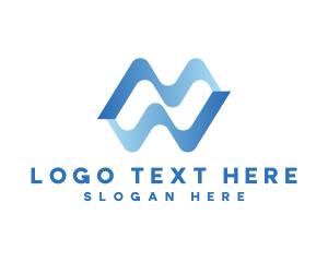 Digital Wave Media Letter N logo design