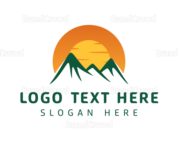 Mountain Highlands Sunset Logo