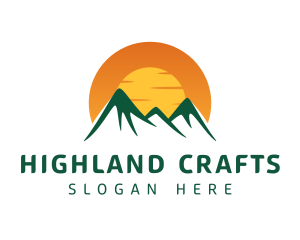 Mountain Highlands Sunset logo design