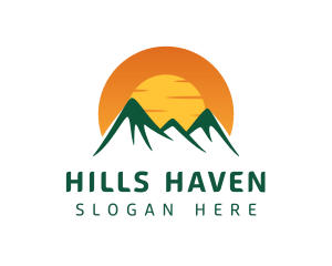 Mountain Highlands Sunset logo design