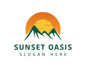 Mountain Highlands Sunset logo design