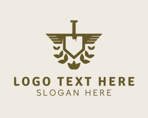 Eco - Leaf Garden Trowel logo design