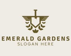 Leaf Garden Trowel logo design