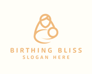 Midwife - Orange Mother Infant logo design