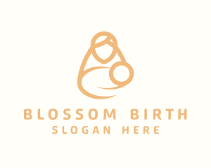 Obstetrics - Orange Mother Infant logo design