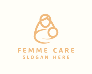 Gynecology - Orange Mother Infant logo design