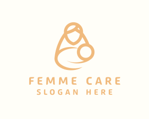 Gynecologist - Orange Mother Infant logo design