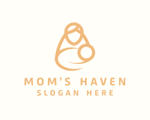 Orange Mother Infant logo design