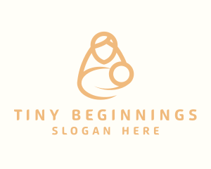 Neonatal - Orange Mother Infant logo design