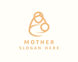 Orange Mother Infant logo design