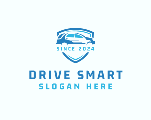 Car Driving Shield logo design