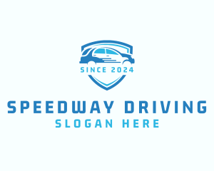 Driving - Car Driving Shield logo design