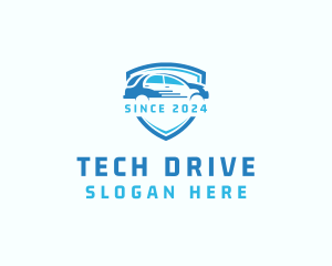 Car Driving Shield logo design