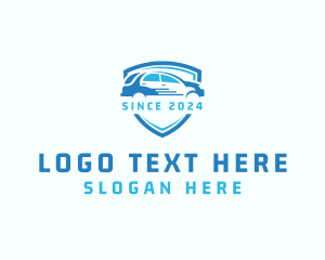 Transportation - Car Driving Shield logo design