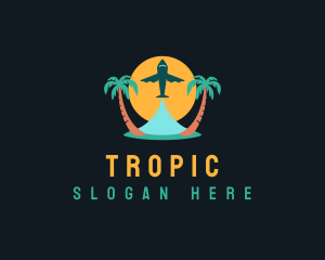  Tropical Sun Tree logo design