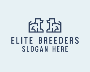 Breeding - Dog Puppy Litter logo design