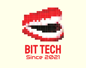 Bit - Pixel Mouth Orthodontist logo design
