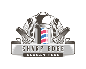 Razor - Razor Barber Pole logo design