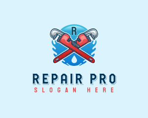 Wrench Plumbing Repair logo design