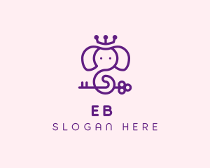 Nursery - Magical Elephant Crown logo design