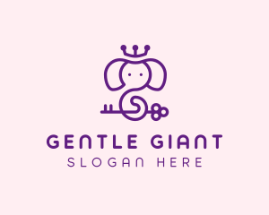 Magical Elephant Crown logo design