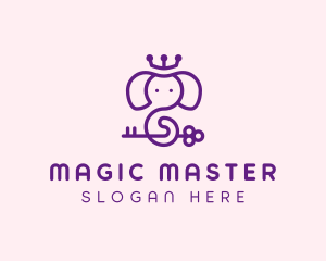 Magical Elephant Crown logo design