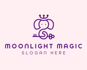 Magical Elephant Crown logo design