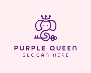 Magical Elephant Crown logo design