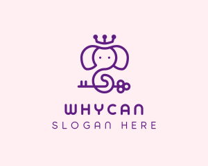 Princess - Magical Elephant Crown logo design