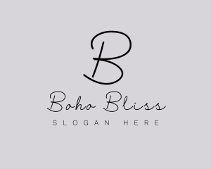 Professional Script Fashion Boutique logo design