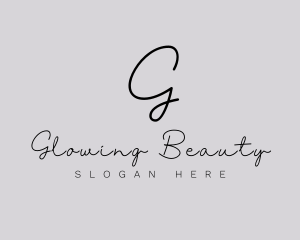 Aesthetician - Professional Script Fashion Boutique logo design