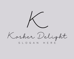 Professional Script Fashion Boutique logo design