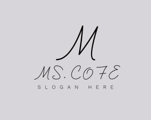 Professional Script Fashion Boutique logo design