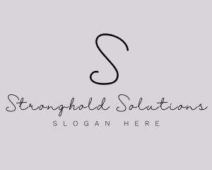 Professional Script Fashion Boutique logo design