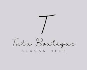 Professional Script Fashion Boutique logo design