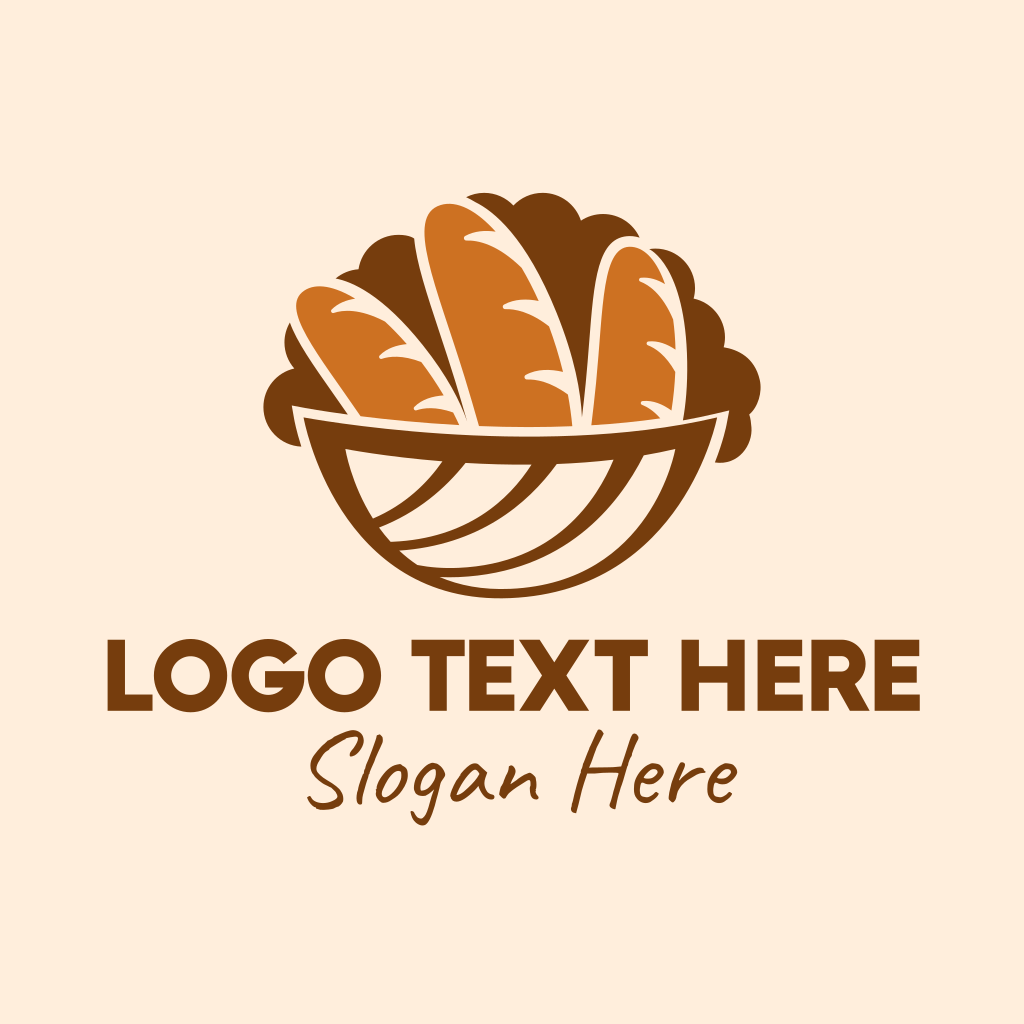 Baguette Bread Basket Logo BrandCrowd Logo Maker 