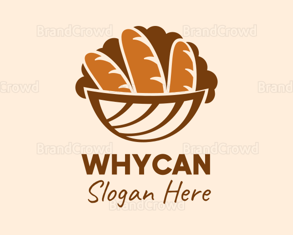 Baguette Bread Basket Logo