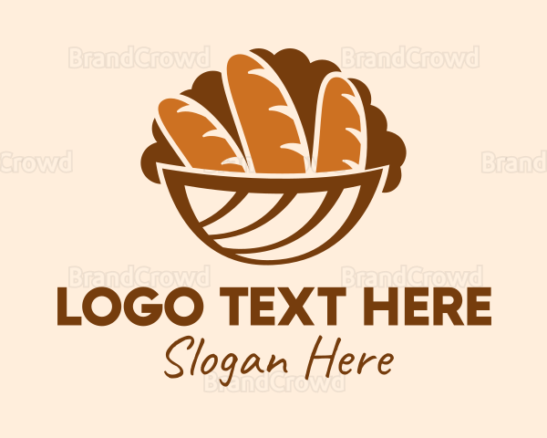 Baguette Bread Basket Logo