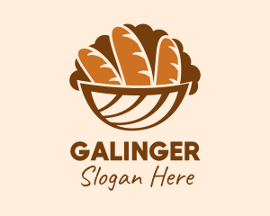 Baguette Bread Basket Logo