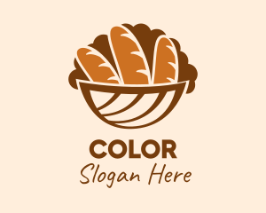 Baguette Bread Basket logo design