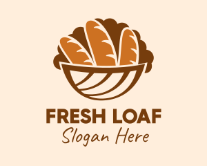 Baguette Bread Basket logo design