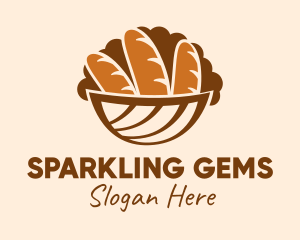 Baguette Bread Basket logo design