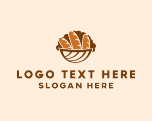 Baguette Bread Basket logo design